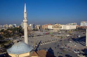 ALBANIA - Skanderbeg Square With The Ethem Bey Mosque, Tirana