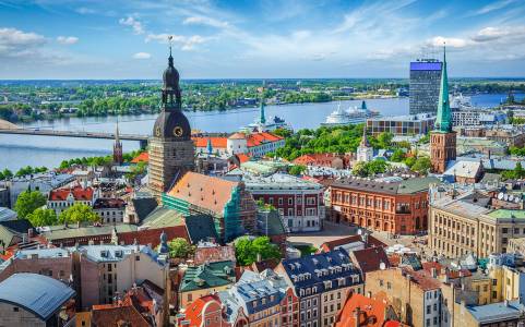 Aerial View Of Riga