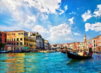 Grand Canal and Rialto Bridge - Venice, Italy
