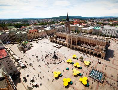 Main Market Square In Krakow