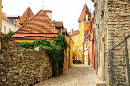 Old Street Of Tallinn, Estonia