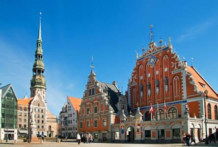 St.Peter Church And House Of The Blackheads, Riga