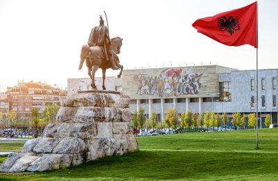 Skanderbeg Square Monument and National Museum, City Center, Tirana, Albania