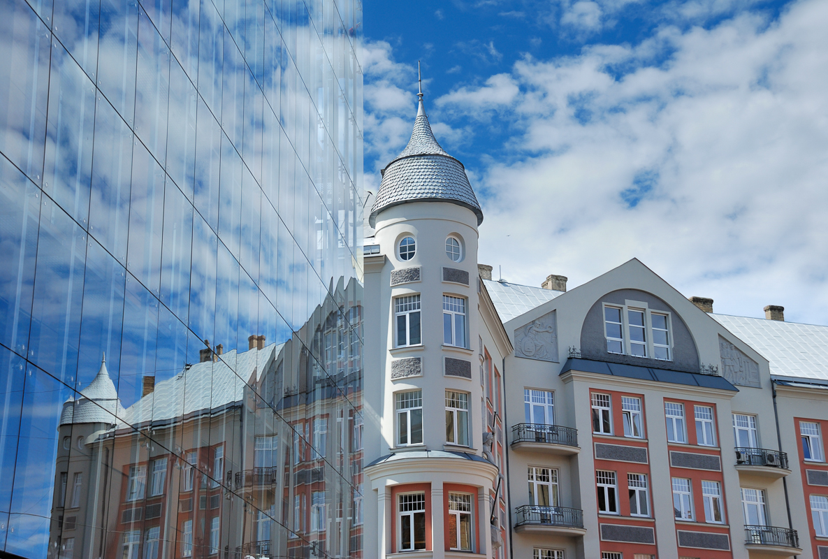 Building in style Art-nouveau in Riga, Latvia